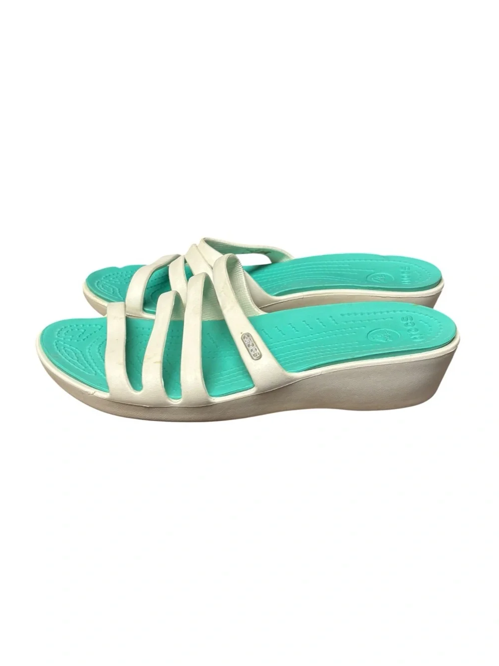 Crocs Shoes Women’s 8‎ Rhonda Wedge platform sandals summer white